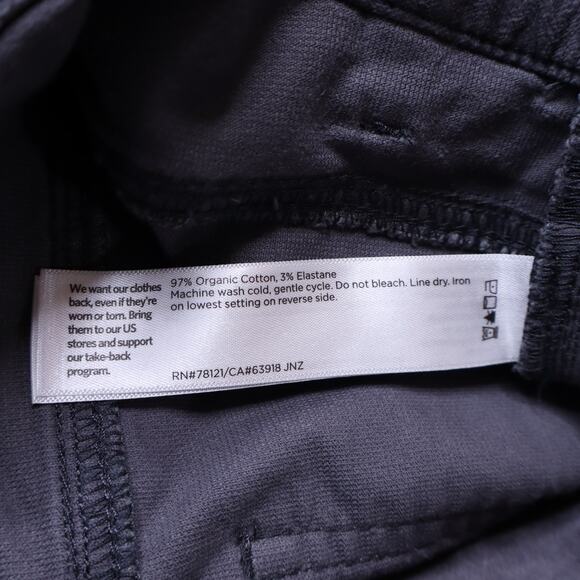 EILEEN FISHER Velvet Straight Leg Pants Gray 5-Pocket Casual Women's XL/18 - Picture 10 of 10